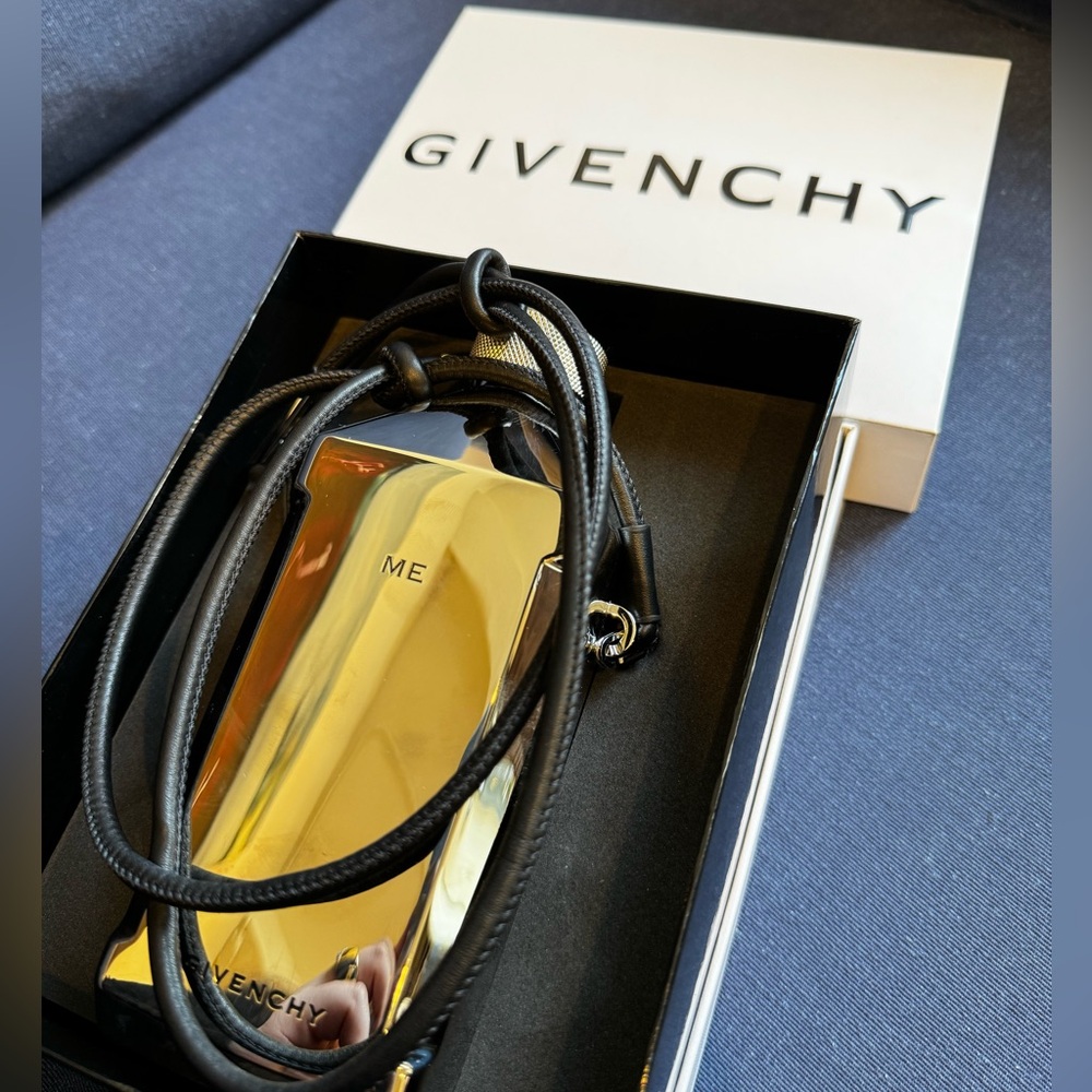 GIVENCHY 4G flask in metal with strap - monogrammed with “ME” initials